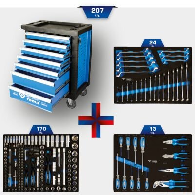 Servante 7 Tiroirs 207 Pièces Bt153207 Brilliant Tools