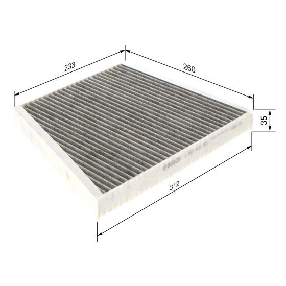 Filtre D'habitacle À Charbon Actif Bosch R2381