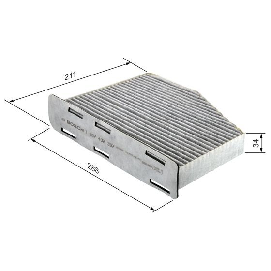 Filtre D'habitacle À Charbon Actif Bosch R2397