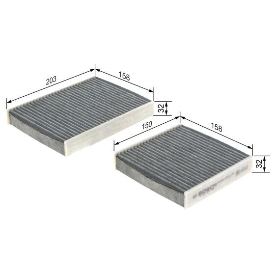 Filtre D'habitacle À Charbon Actif Bosch R2436