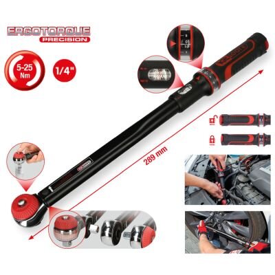 Clé Dynamométrique 5-25 Nm 516.1412 Ergotorque Précision® Carré 1/4' Ks Tools