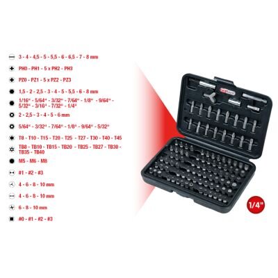 Coffret De 95 Embouts 1/4'' Ks Tools 6.35 Mm
