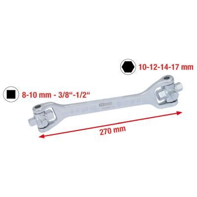 Clé De Vidange Ks Tools 8 En 1