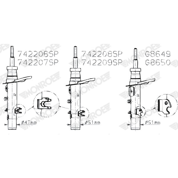 1 Amortisseur Monroe Oespectrum 742206sp
