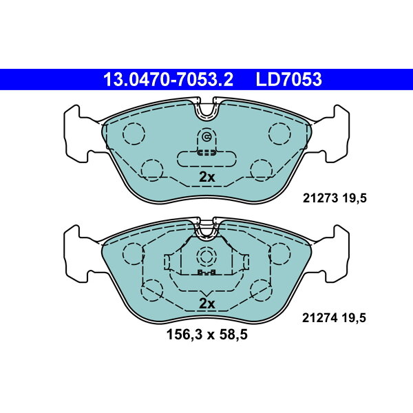 4 Plaquettes De Frein Ate 13-0470-7053-2-02