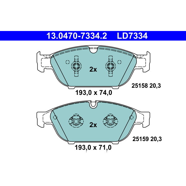 4 Plaquettes De Frein Ate Ld7334