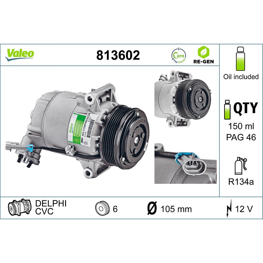 Compresseur De Climatisation Valeo 813602
