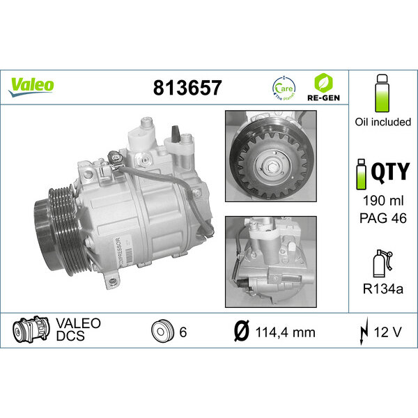 Compresseur De Climatisation Valeo 813657