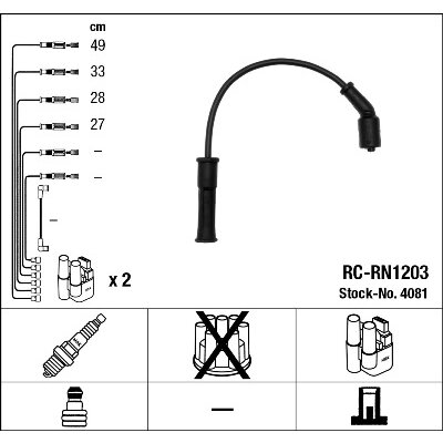 Faisceau D'allumage Ngk Rc-rn1203