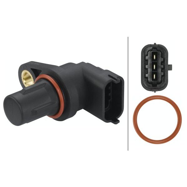 Capteur D'angle Vilebrequin HELLA 6PU 009 168-811 - Compatible Audi, VW, Bentley, 3 Pôles, Principe Hall