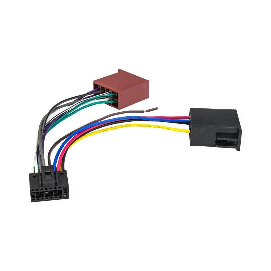 Câble Pour Autoradios Kenwood Avec Connecteur Iso À 16 Broches Pour L'alimentation Et