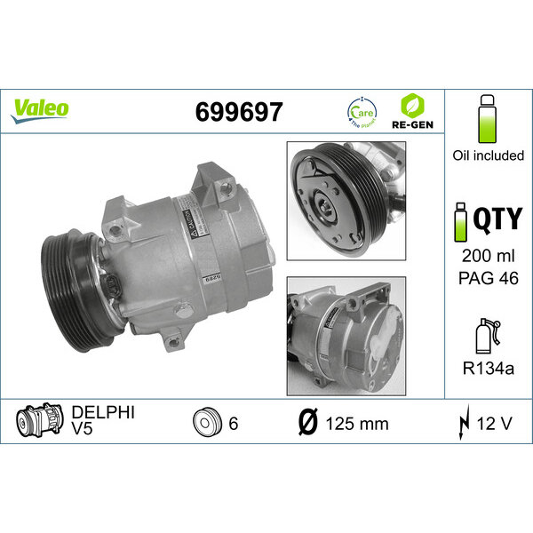 Compresseur De Climatisation Valeo 699697