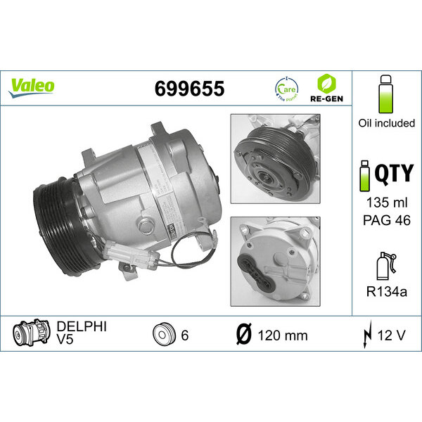 Compresseur De Climatisation Valeo 699655