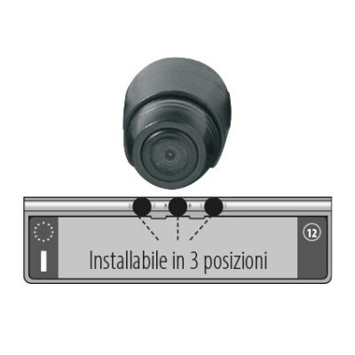 Support De Plaque D immatriculation Phonocar Vm270 Cmd Avec Caméra De Recul Intégrée