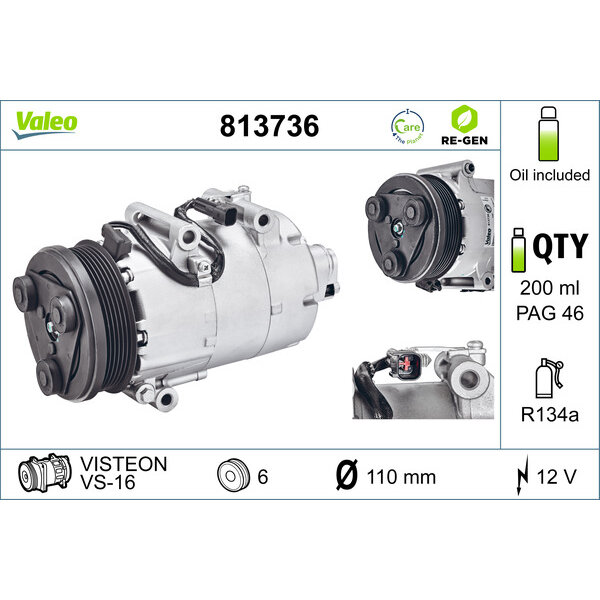 Compresseur De Climatisation Valeo 813736