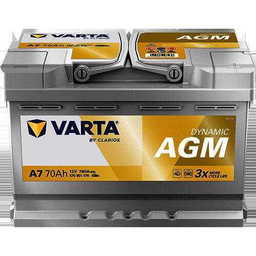 Batterie Varta A7 Start & Stop Silver Agm 70 Ah - 760 A