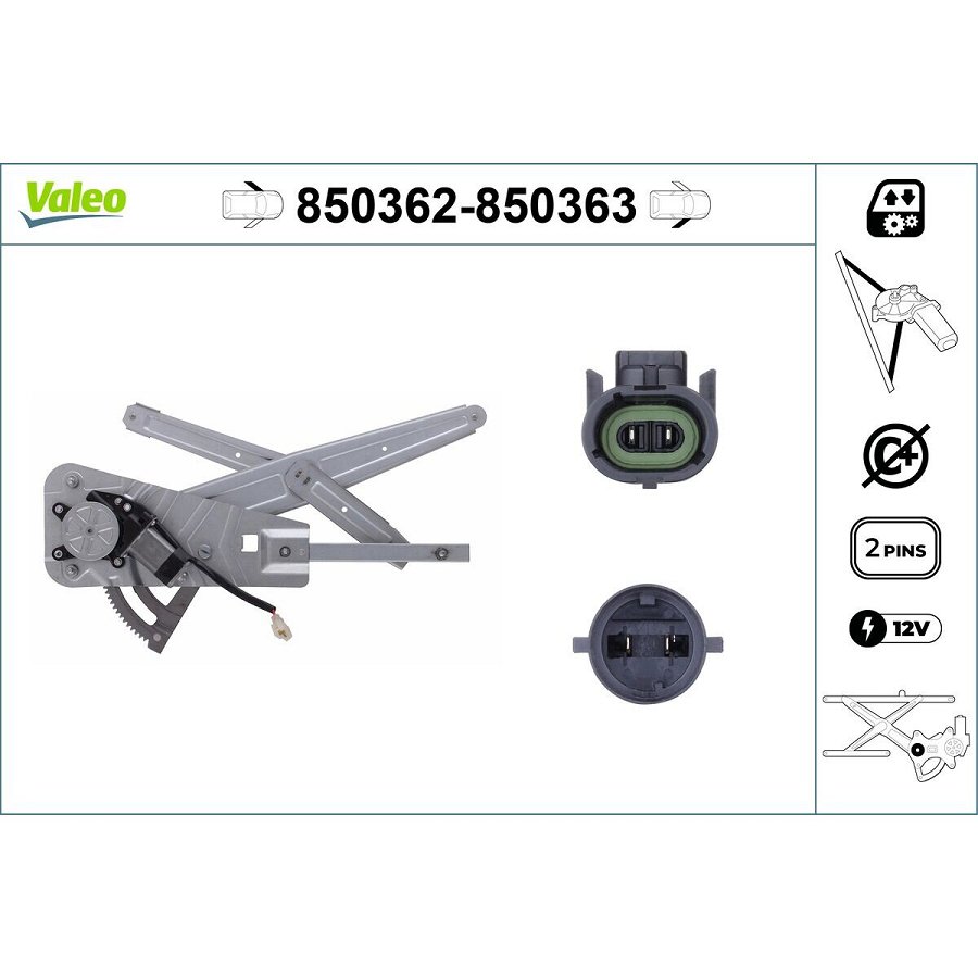 Mécanisme De Lève-vitre Valeo 850363