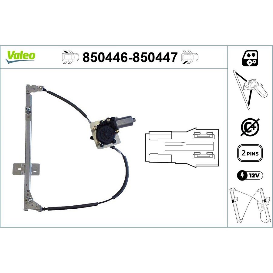 Mécanisme De Lève-vitre Valeo 850447