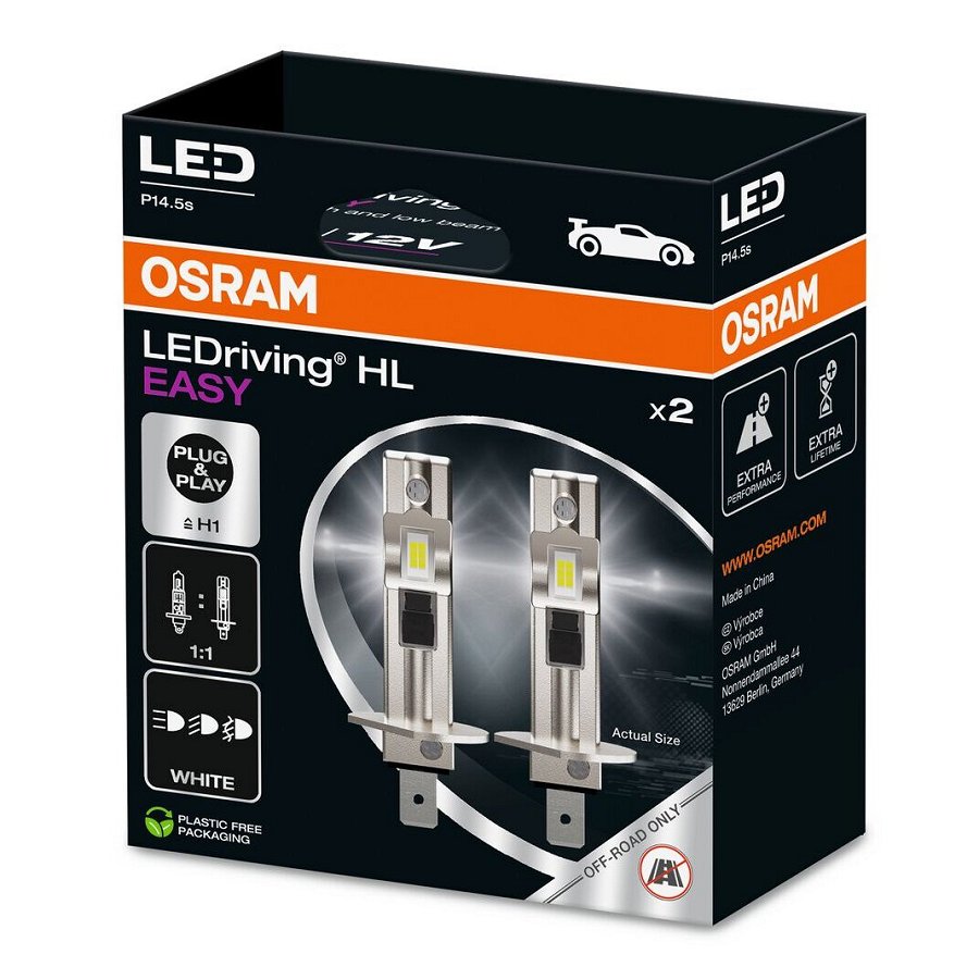 2 Ampoules H1 Osram Ledriving Hl Easy Non Homologué