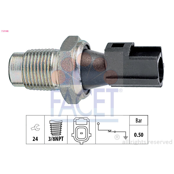 Capteur De Pression D'huile Moteur Facet 7.0148