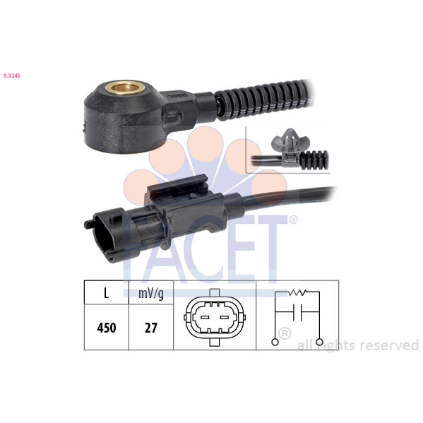 Capteur De Cliquetis/cognement Facet 9.3245