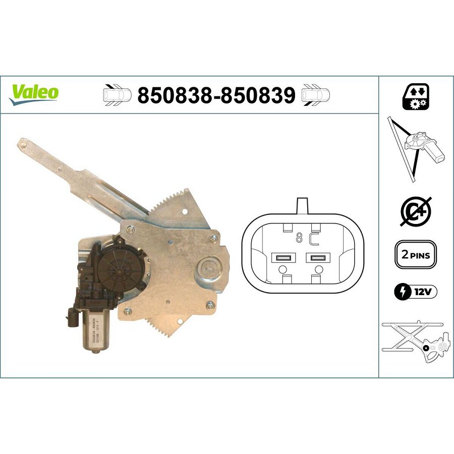 Mécanisme De Lève-vitre Valeo 850839