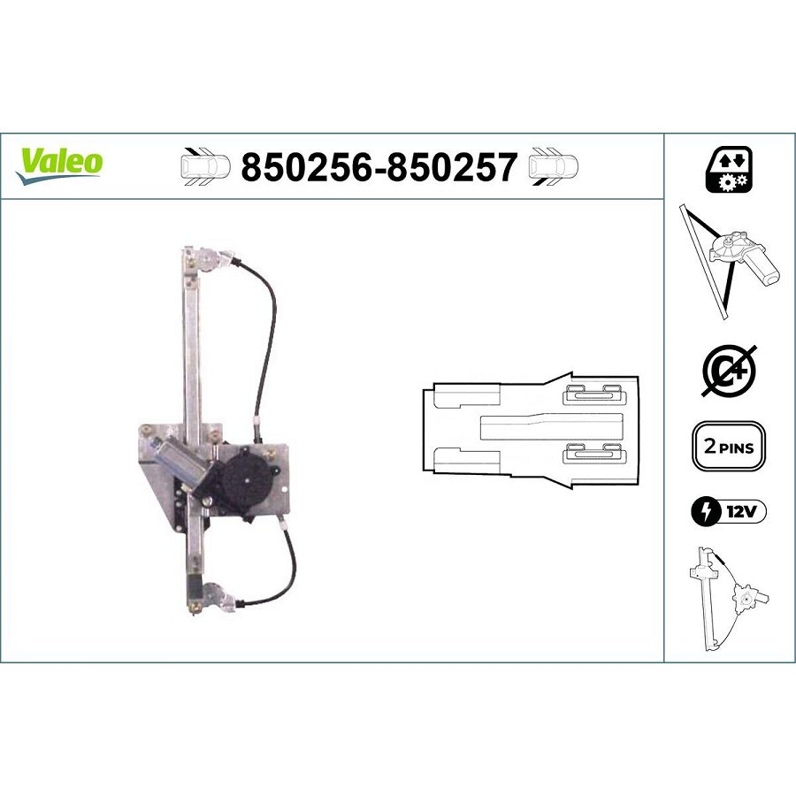 Mécanisme De Lève-vitre Valeo 850256