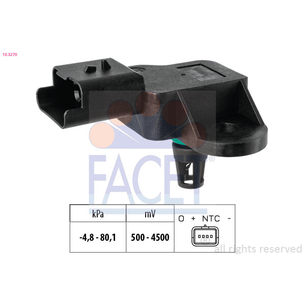 Capteur De Pression D'admission D'air Facet 10.3270