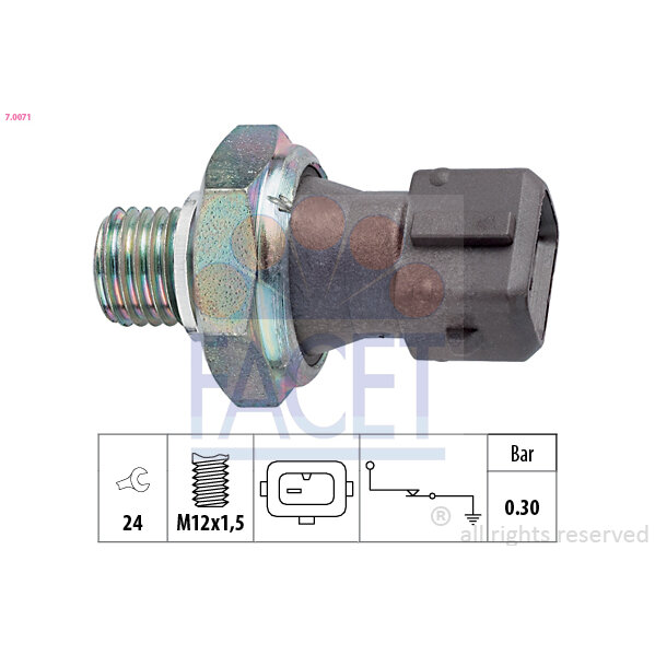Capteur De Pression D'huile Moteur Facet 7.0071