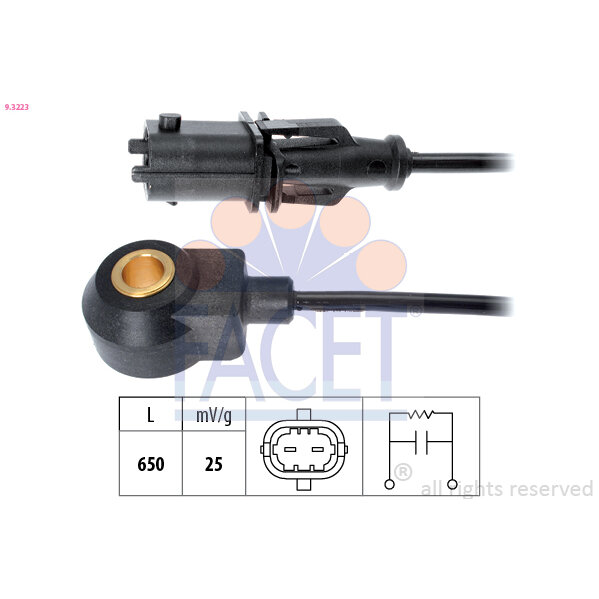 Capteur De Cliquetis/cognement Facet 9.3223