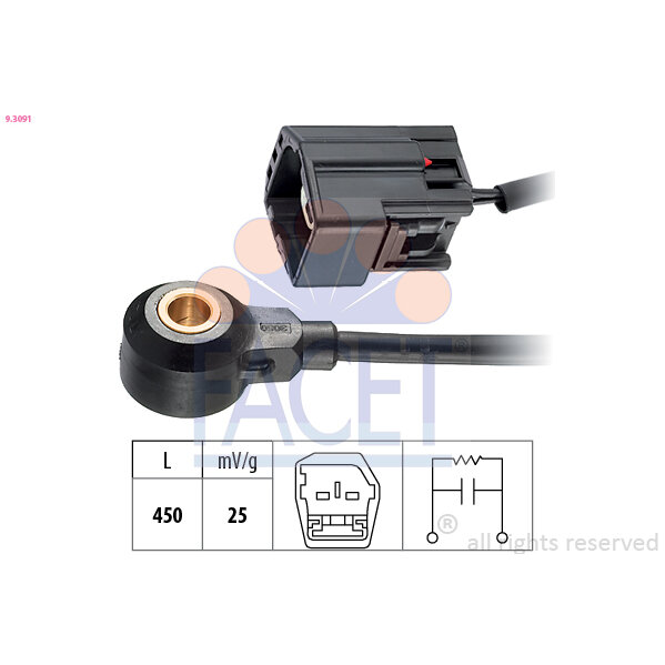 Capteur De Cliquetis/cognement Facet 9.3091