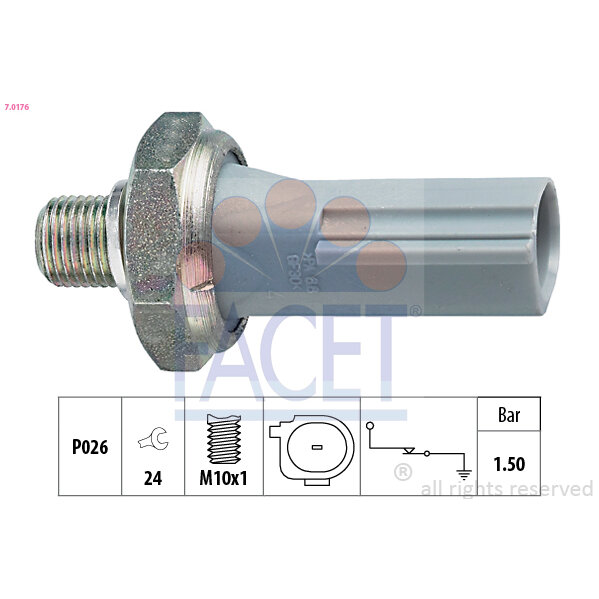 Capteur De Pression D'huile Moteur Facet 7.0176