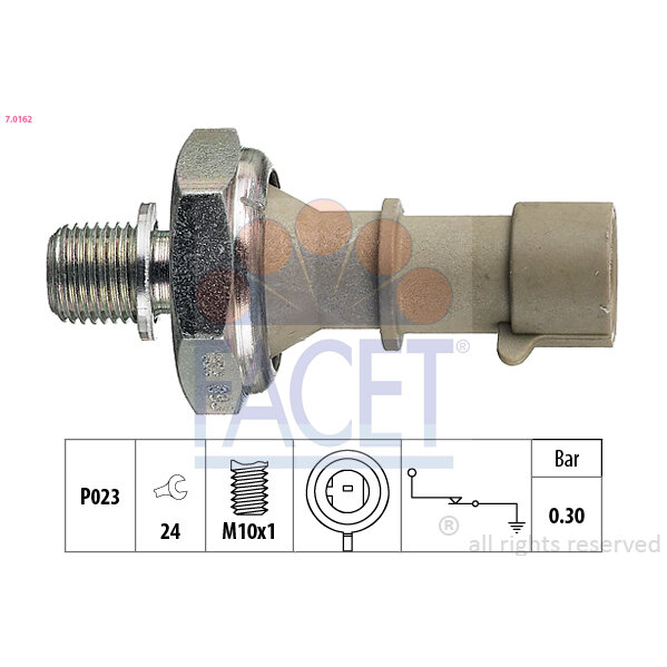 Capteur De Pression D'huile Moteur Facet 7.0162