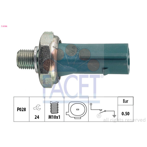 Capteur De Pression D'huile Moteur Facet 7.0196