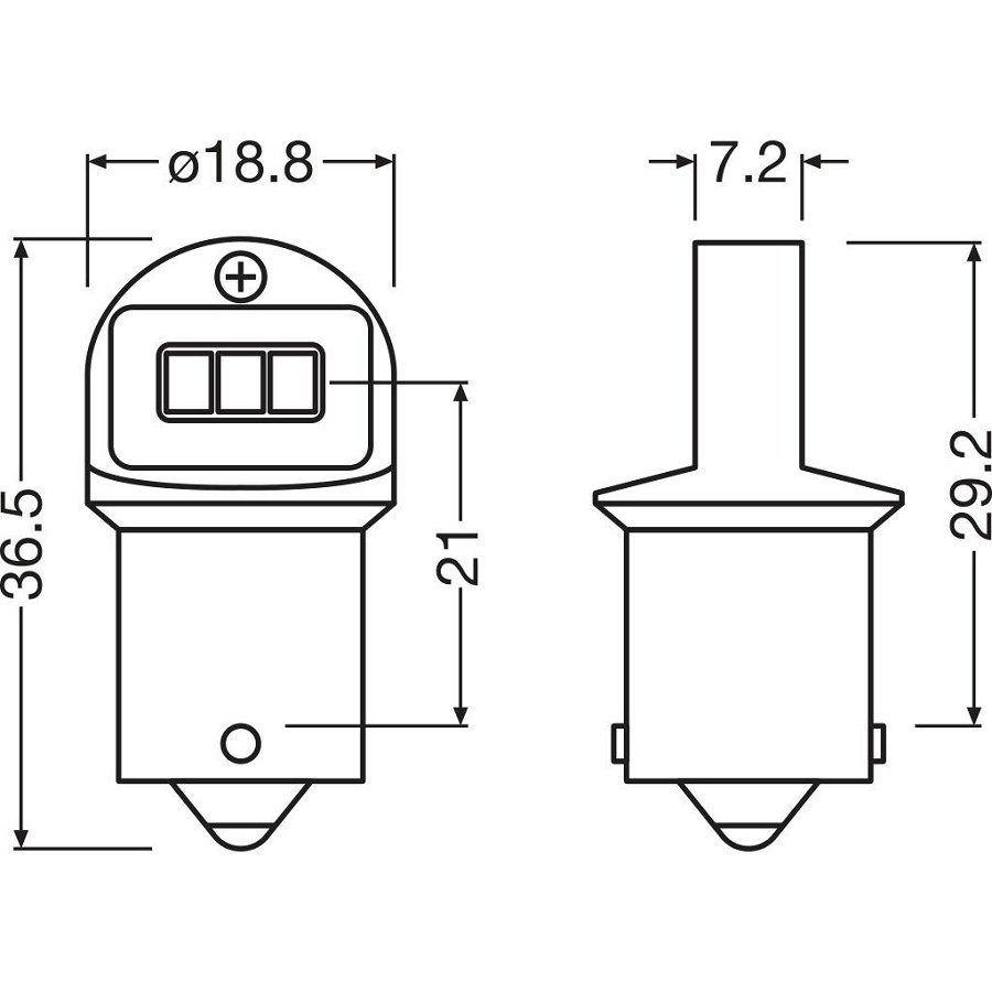 2 Ampoules R10w Osram Ledriving Sl White Non Homologué