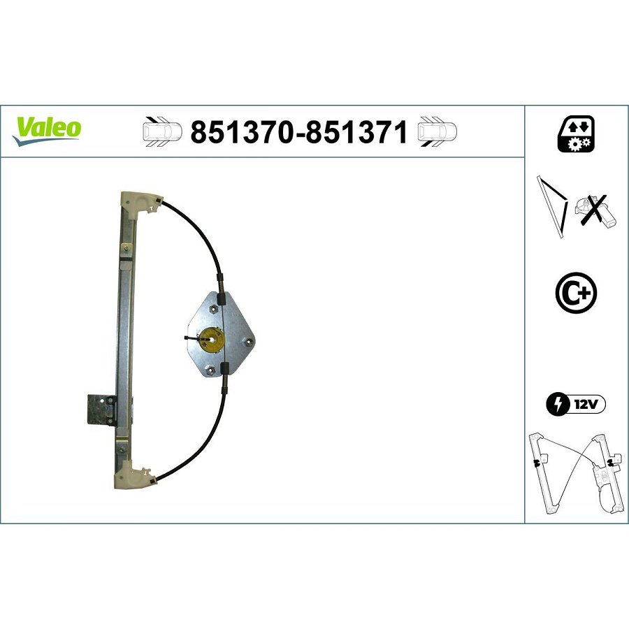 Lève-vitre Manuel Ar G Valeo 851370