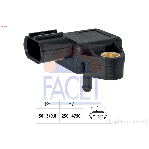 Capteur De Pression D'admission D'air Facet 10.3262