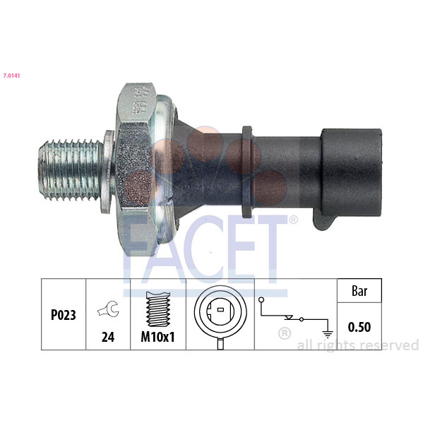 Capteur De Pression D'huile Moteur Facet 7.0141