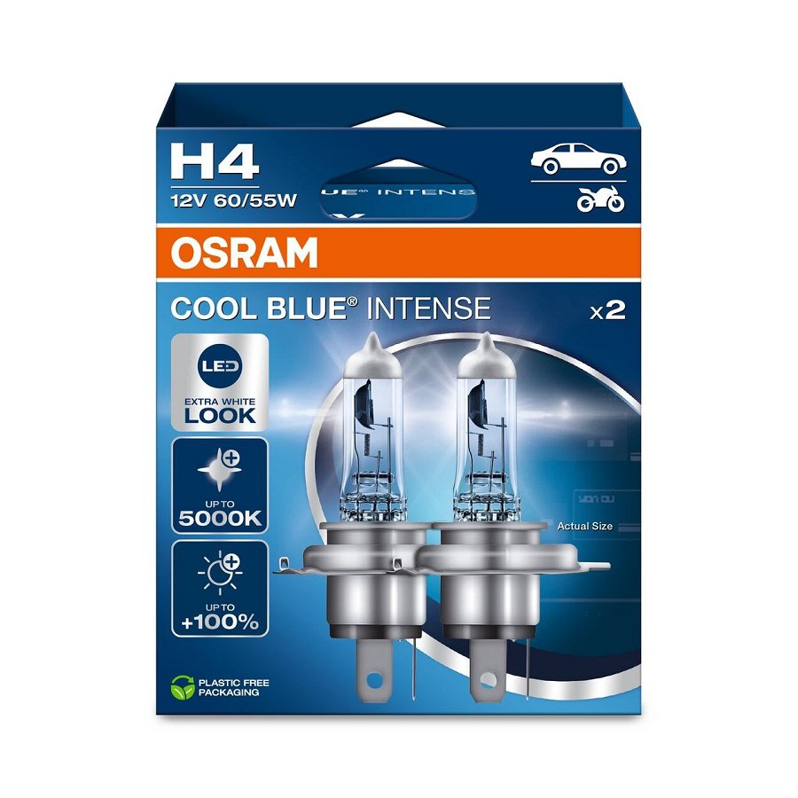 2 Ampoules H4 Osram Cool Blue Intense