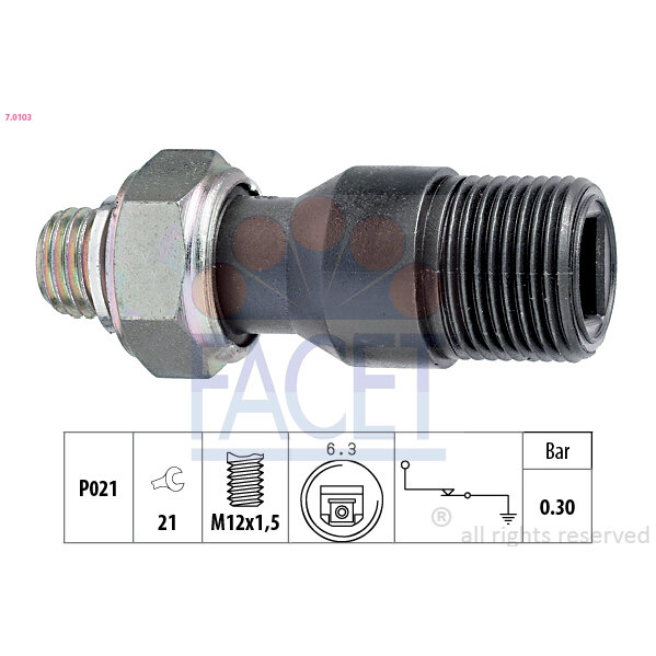 Capteur De Pression D'huile Moteur Facet 7.0103
