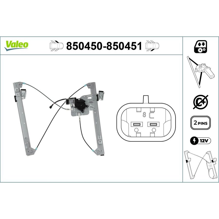 Mécanisme De Lève-vitre Valeo 850450