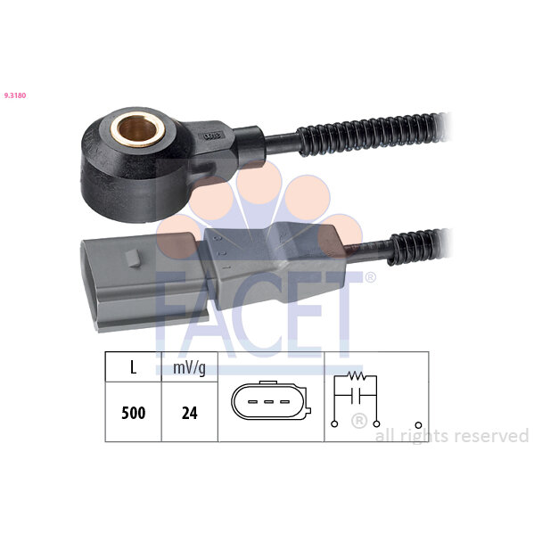 Capteur De Cliquetis/cognement Facet 9.3180