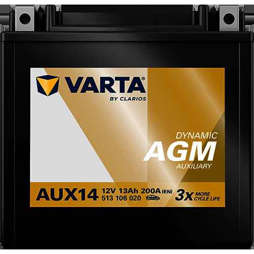 Batterie Auxiliaire Varta Aux14 Silver Agm 13 Ah - 200a