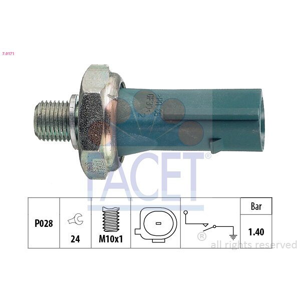 Capteur De Pression D'huile Moteur Facet 7.0171