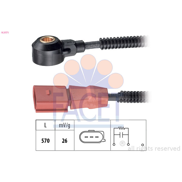 Capteur De Cliquetis/cognement Facet 9.3171