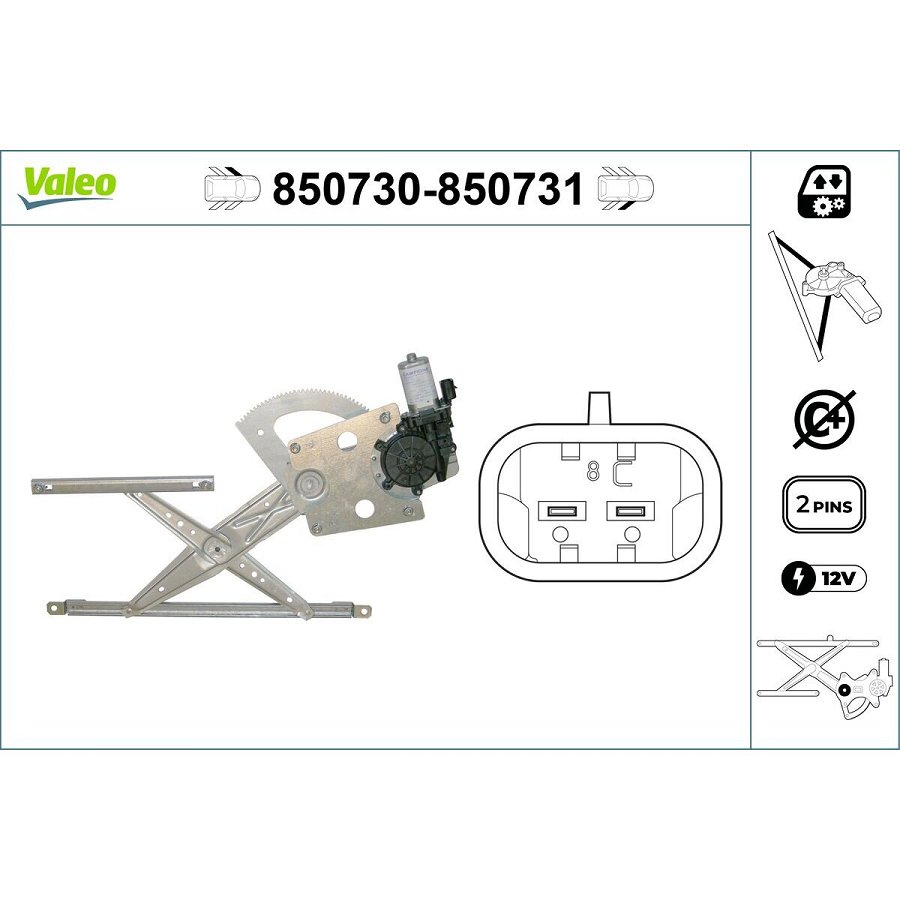 Mécanisme De Lève-vitre Valeo 850730