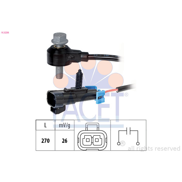Capteur De Cliquetis/cognement Facet 9.3238