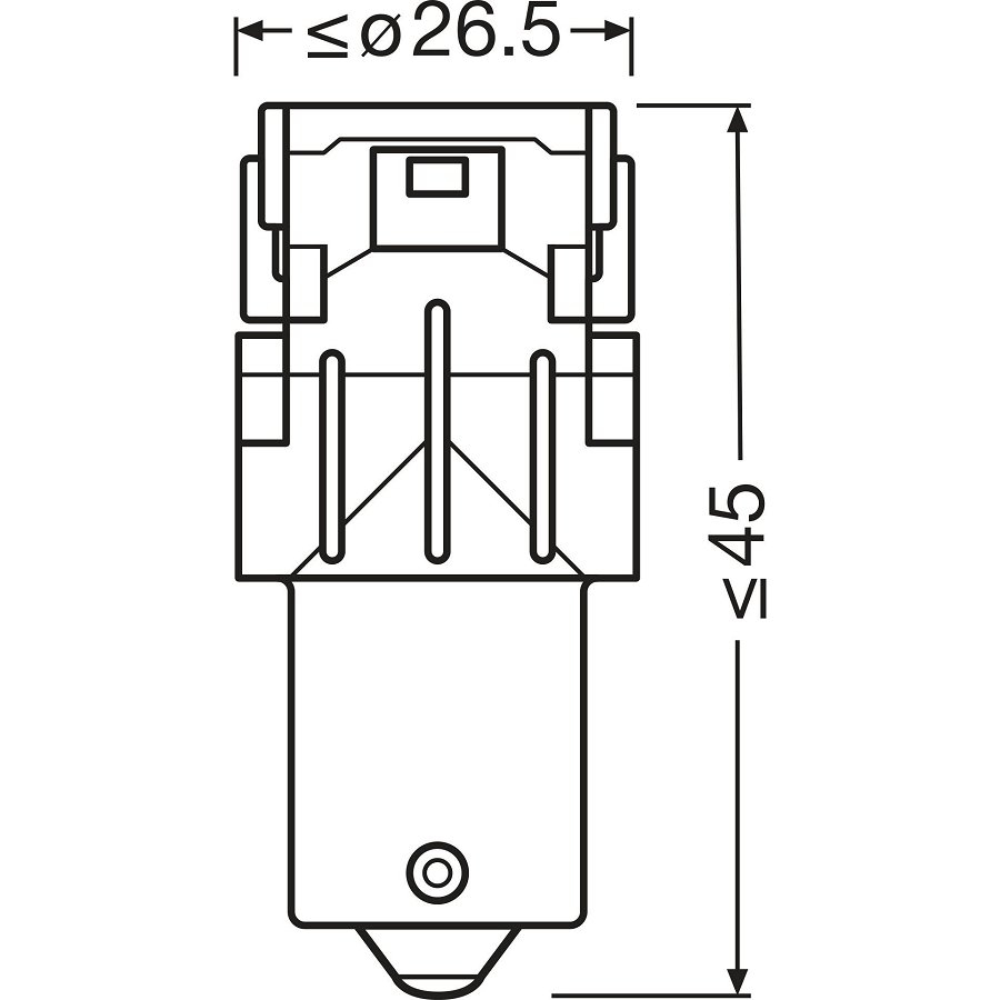 2 Ampoules P21w Osram Ledriving Sl Amber Non Homologué