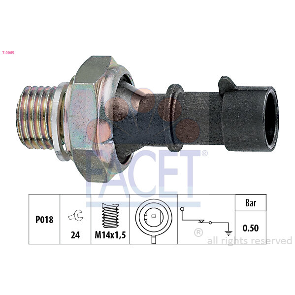 Capteur De Pression D'huile Moteur Facet 7.0069