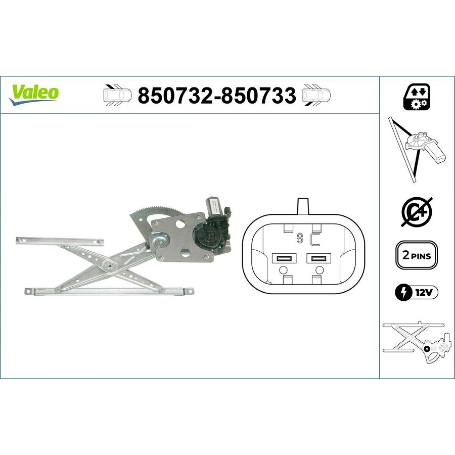 Mécanisme De Lève-vitre Valeo 850732